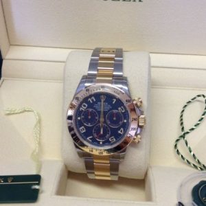 Rolex replica Daytona 116523 Bi Colour Blue Dial