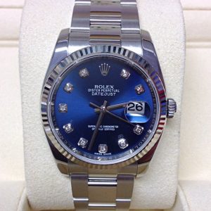 Rolex replica oyster Datejust 36mm 116234 Blue Diamond Dial